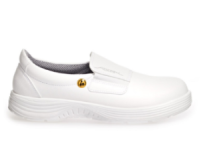 Mocassin de securite ABEBA, embout acier - Blanc